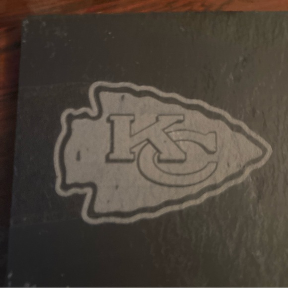 NFL Slate Coasters with Kansas City Chiefs Arrowhead Logo - Picture 6 of 7